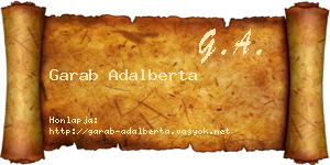 Garab Adalberta névjegykártya